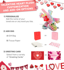 PLUSH I LOVE YOU RED HEART - SUPER-SOFT PLUSH - RAINBOW ALLIGATOR LARGE 17"