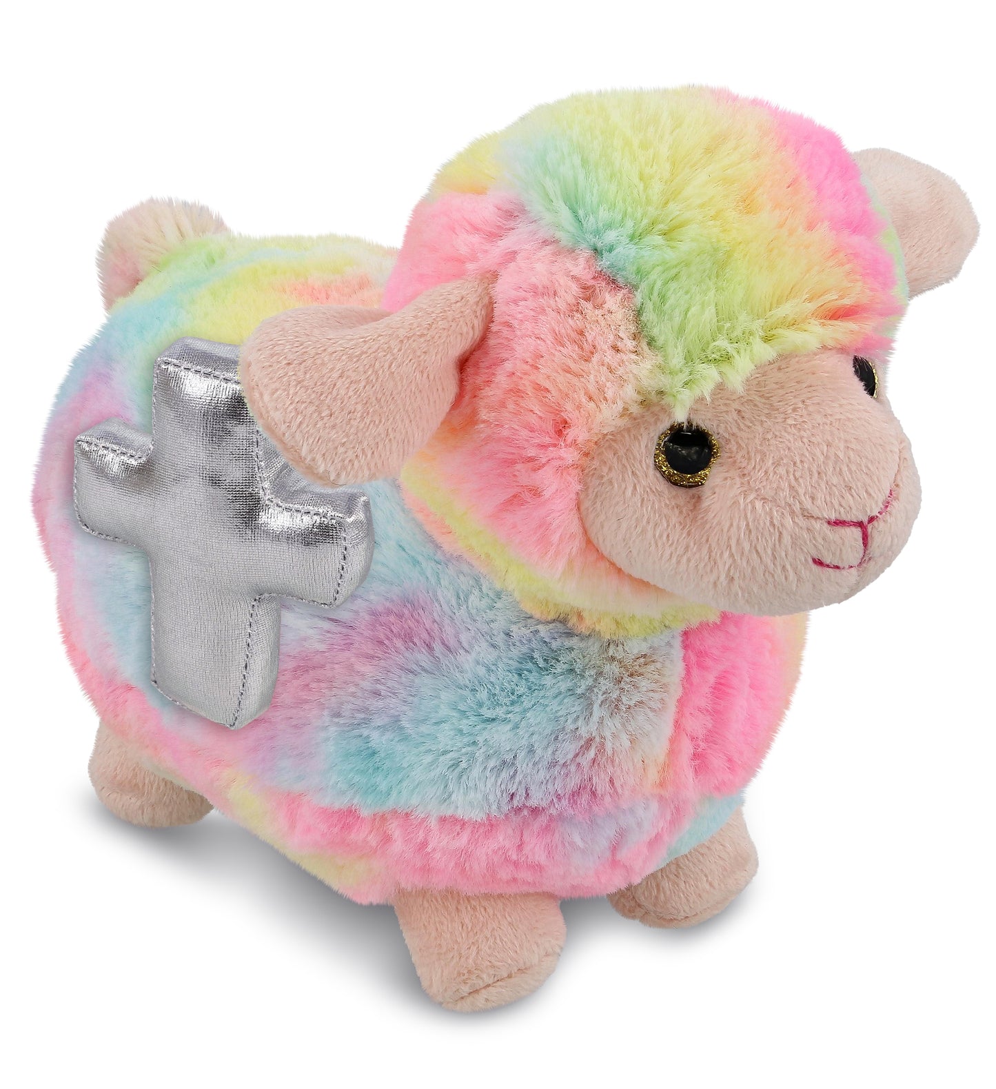 PLUSH CROSS - SUPER-SOFT PLUSH - RAINBOW SHEEP 7"
