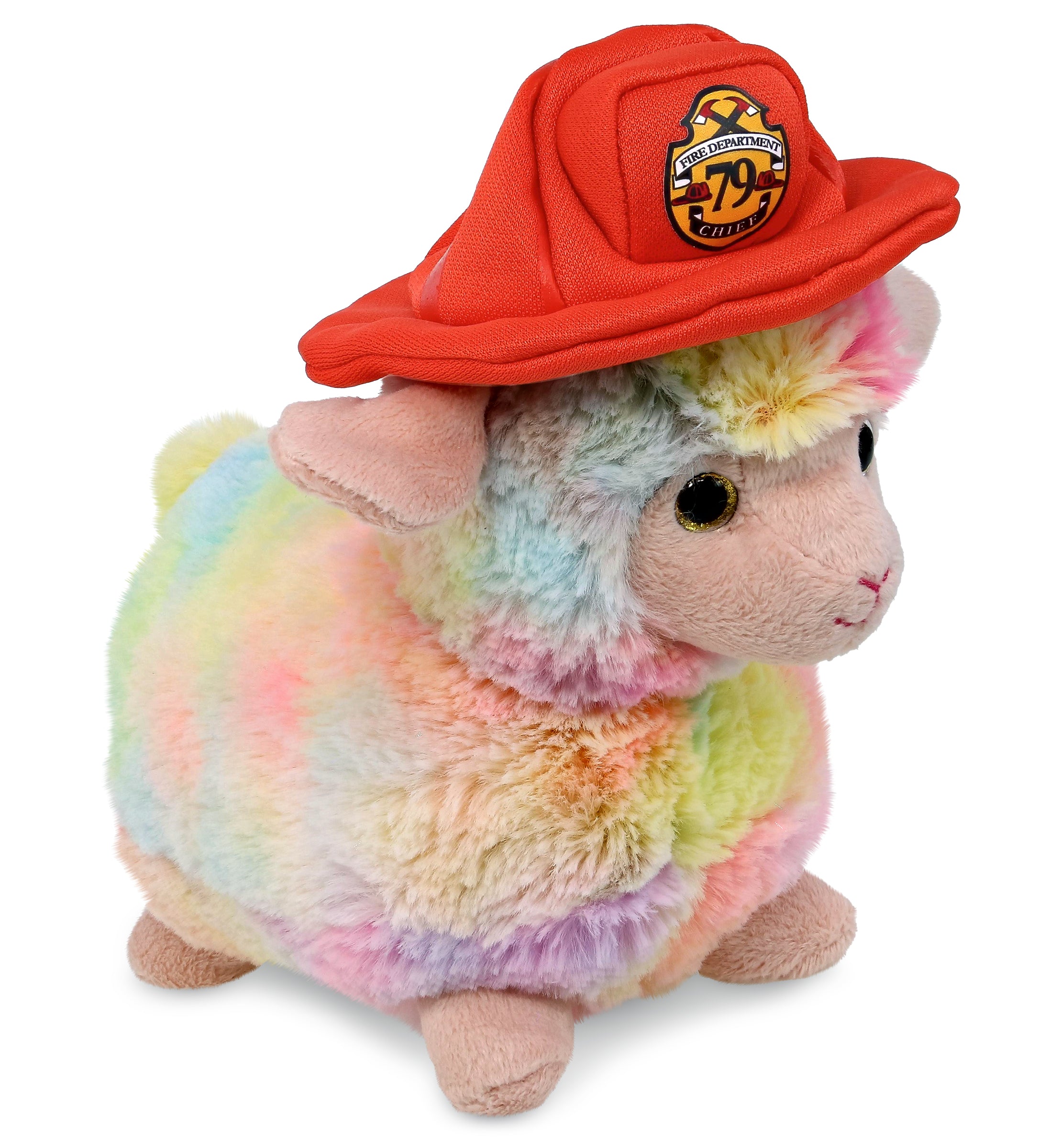 PLUSH FIREMAN - SUPER-SOFT PLUSH - RAINBOW SHEEP 7"
