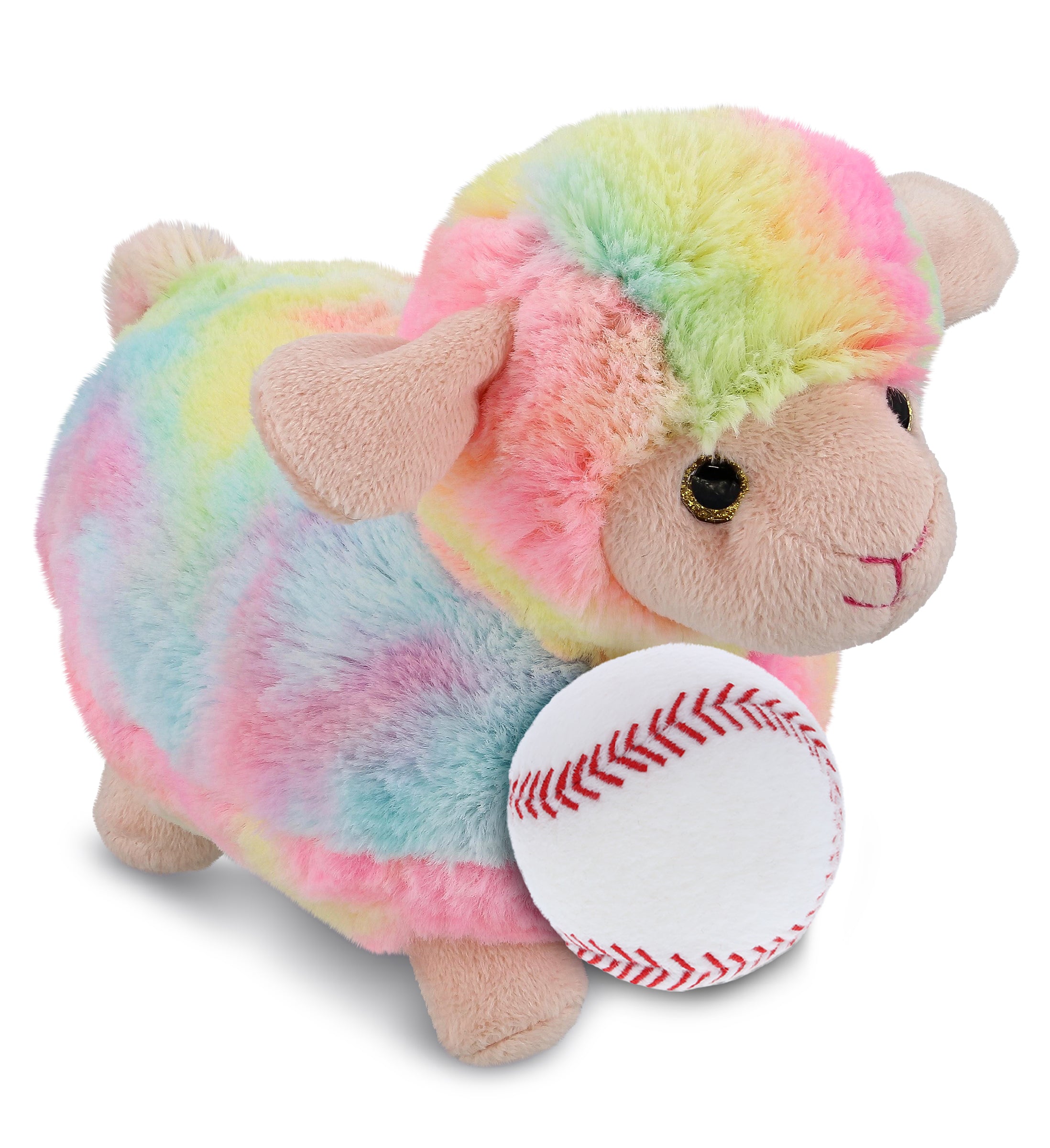PLUSH BASEBALL - SUPER-SOFT PLUSH - RAINBOW SHEEP 7"