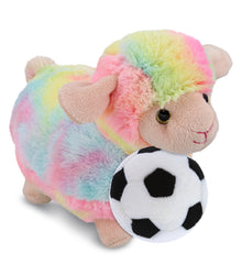 SUPER-SOFT PLUSH - RAINBOW SHEEP 7" WITH SOCCER PLUSH