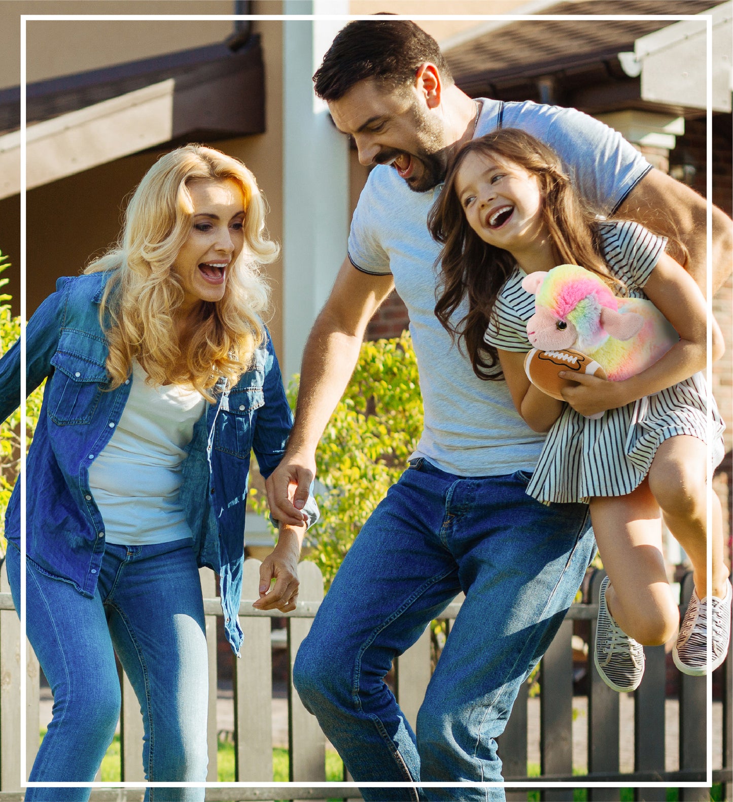 SUPER-SOFT PLUSH - RAINBOW SHEEP 7" WITH FOOTBALL PLUSH