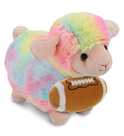 SUPER-SOFT PLUSH - RAINBOW SHEEP 7" WITH FOOTBALL PLUSH