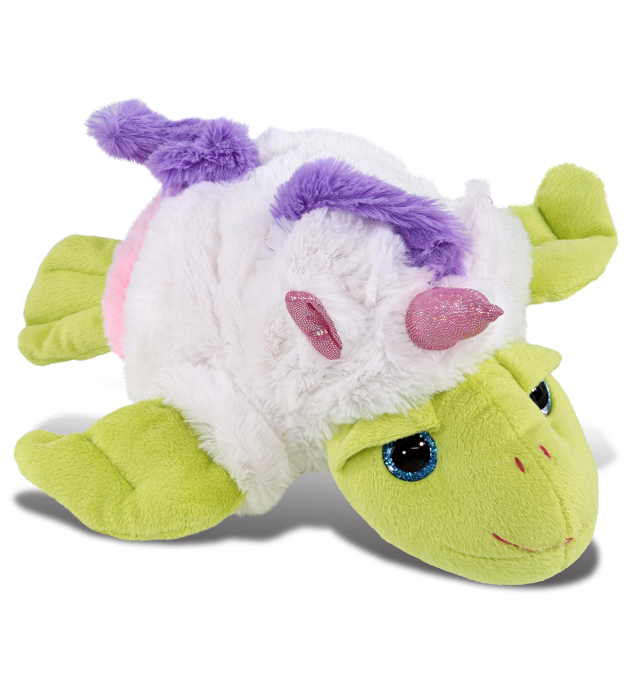 PLUSH UNICORN - SUPER-SOFT PLUSH - RAINBOW GREEN SEA TURTLE 10"