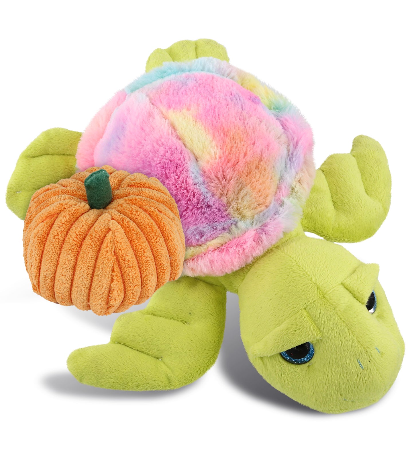 PLUSH PUMPKIN - SUPER-SOFT PLUSH - RAINBOW GREEN SEA TURTLE 10"