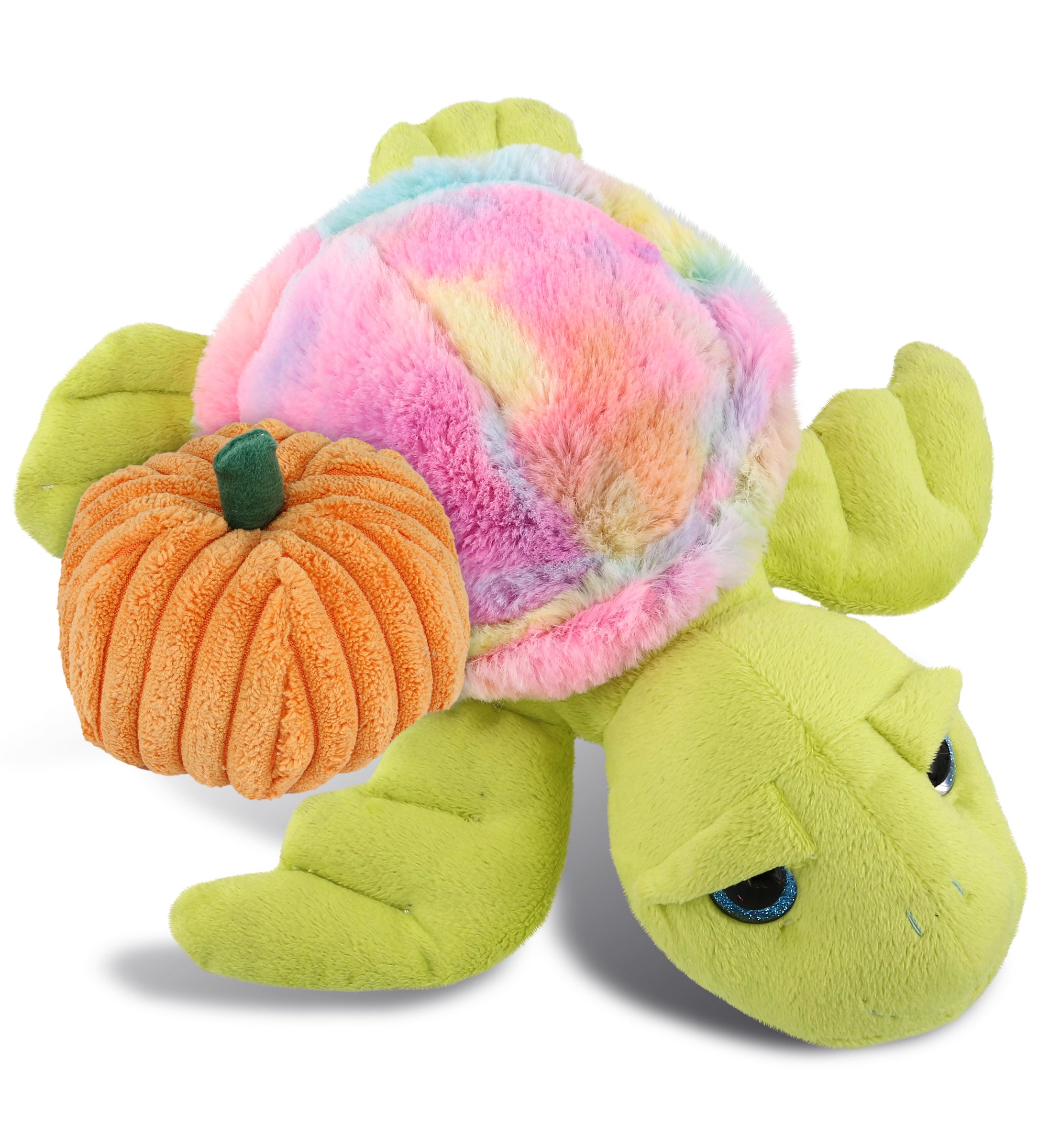 PLUSH PUMPKIN - SUPER-SOFT PLUSH - RAINBOW GREEN SEA TURTLE 10"