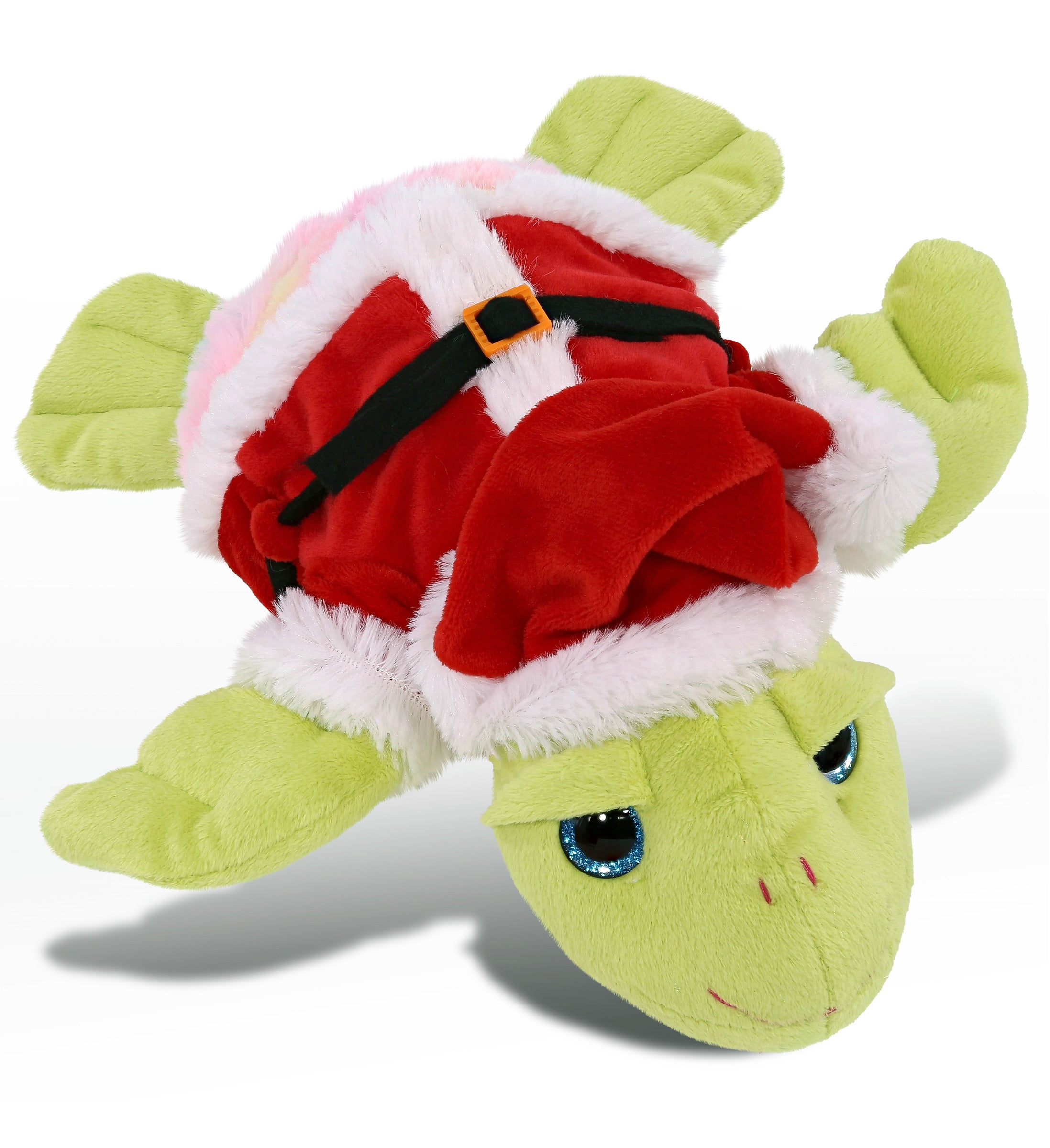 PLUSH SANTA - SUPER-SOFT PLUSH - RAINBOW GREEN SEA TURTLE 10"