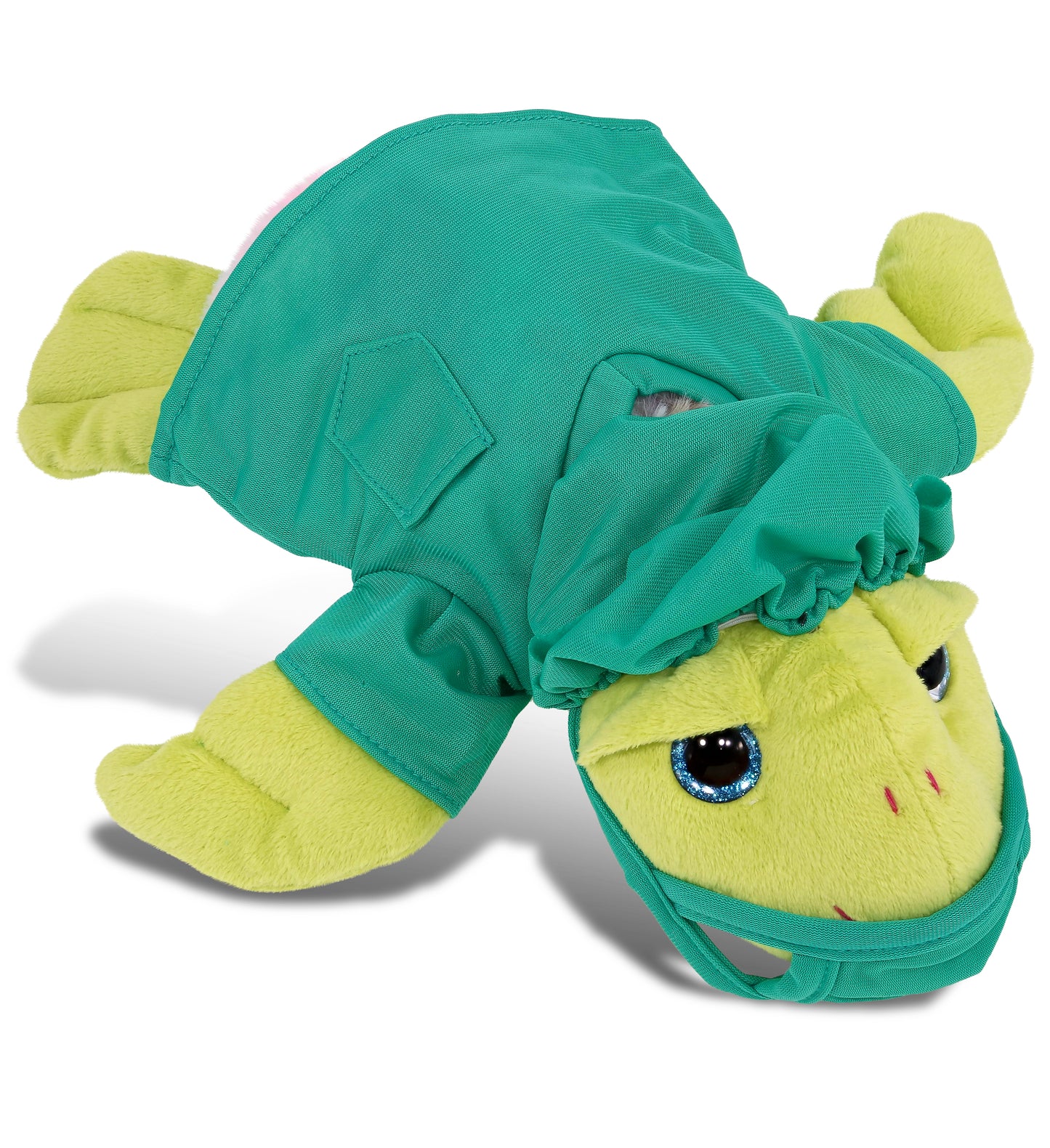 PLUSH DOCTOR - SUPER-SOFT PLUSH - RAINBOW GREEN SEA TURTLE 10"