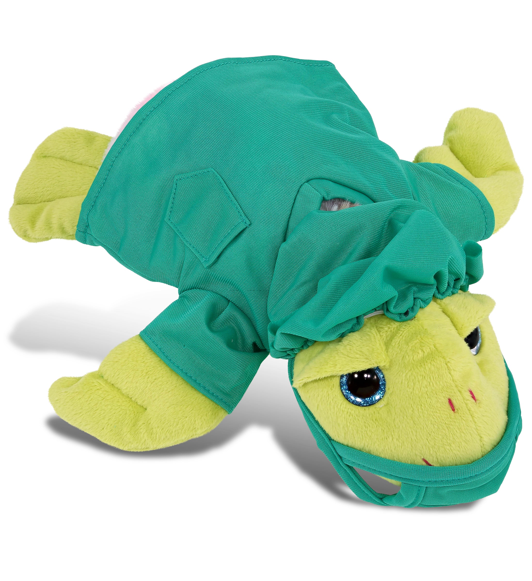 PLUSH DOCTOR - SUPER-SOFT PLUSH - RAINBOW GREEN SEA TURTLE 10"