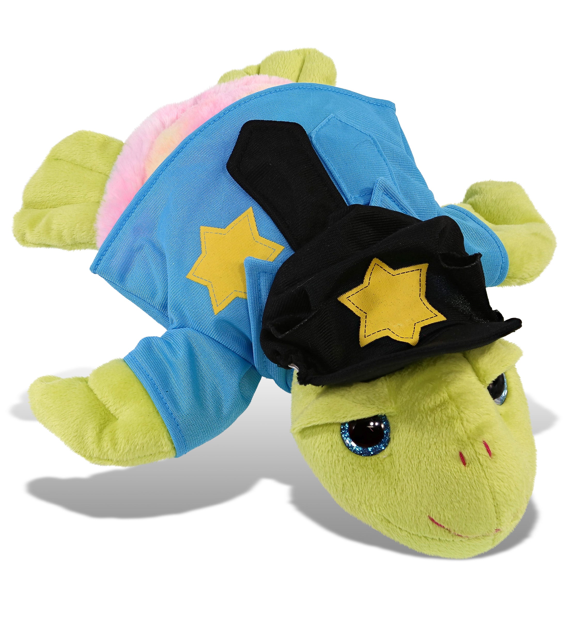 PLUSH POLICE - SUPER-SOFT PLUSH - RAINBOW GREEN SEA TURTLE 10"
