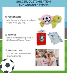 SUPER-SOFT PLUSH - RAINBOW GREEN SEA TURTLE 10" WITH SOCCER PLUSH