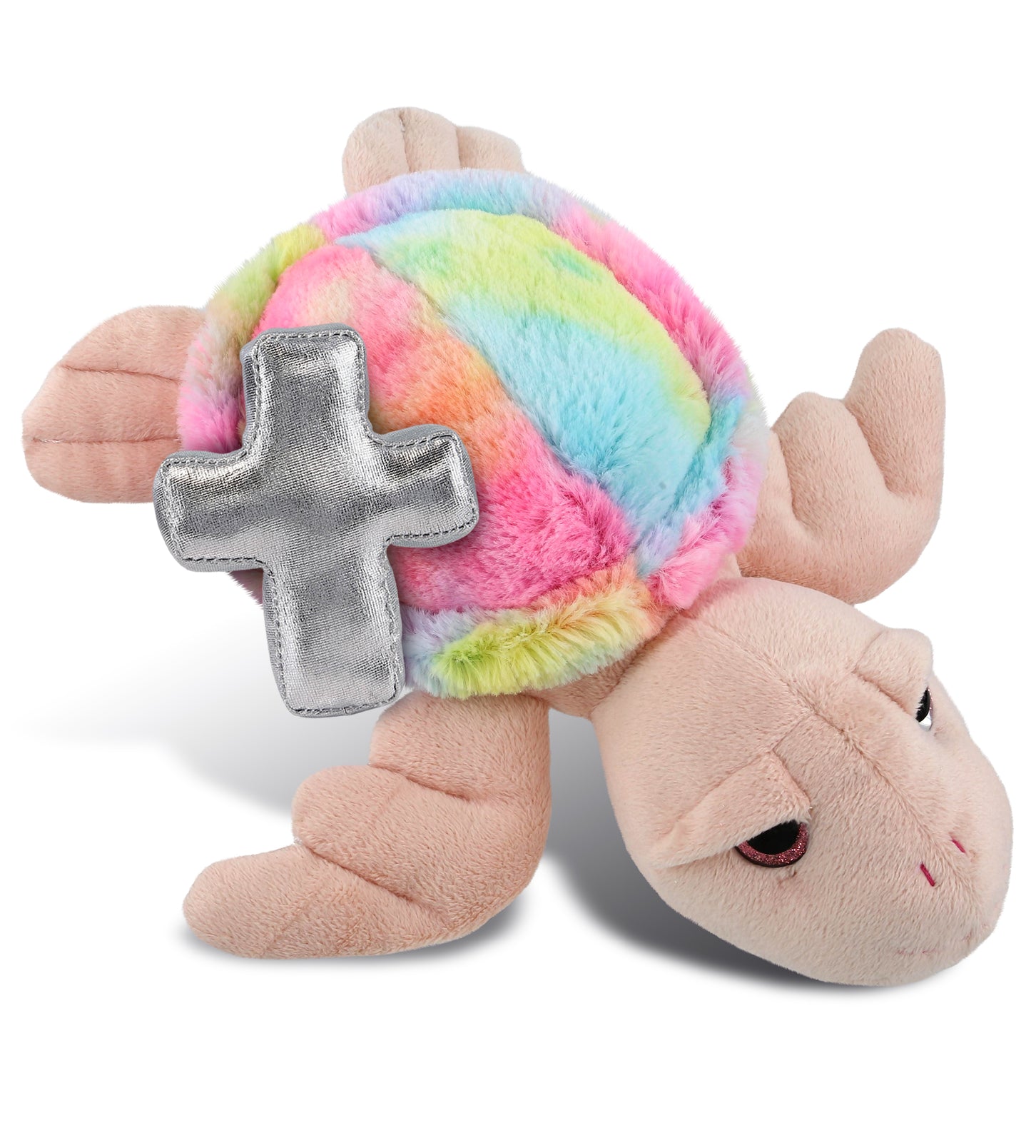 PLUSH CROSS - SUPER-SOFT PLUSH - RAINBOW PINK SEA TURTLE 10"