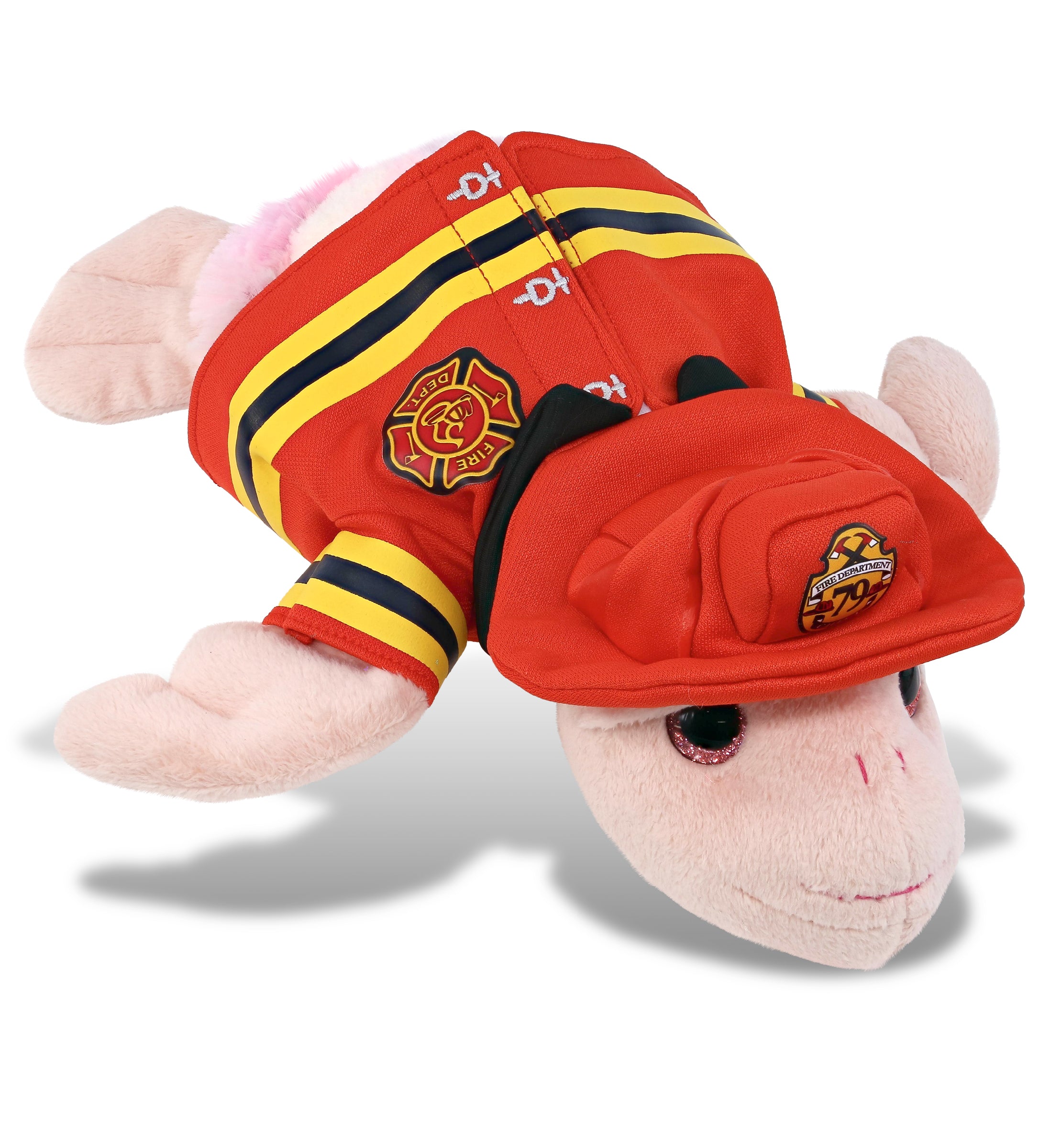 PLUSH FIREMAN - SUPER-SOFT PLUSH - RAINBOW PINK SEA TURTLE 10"