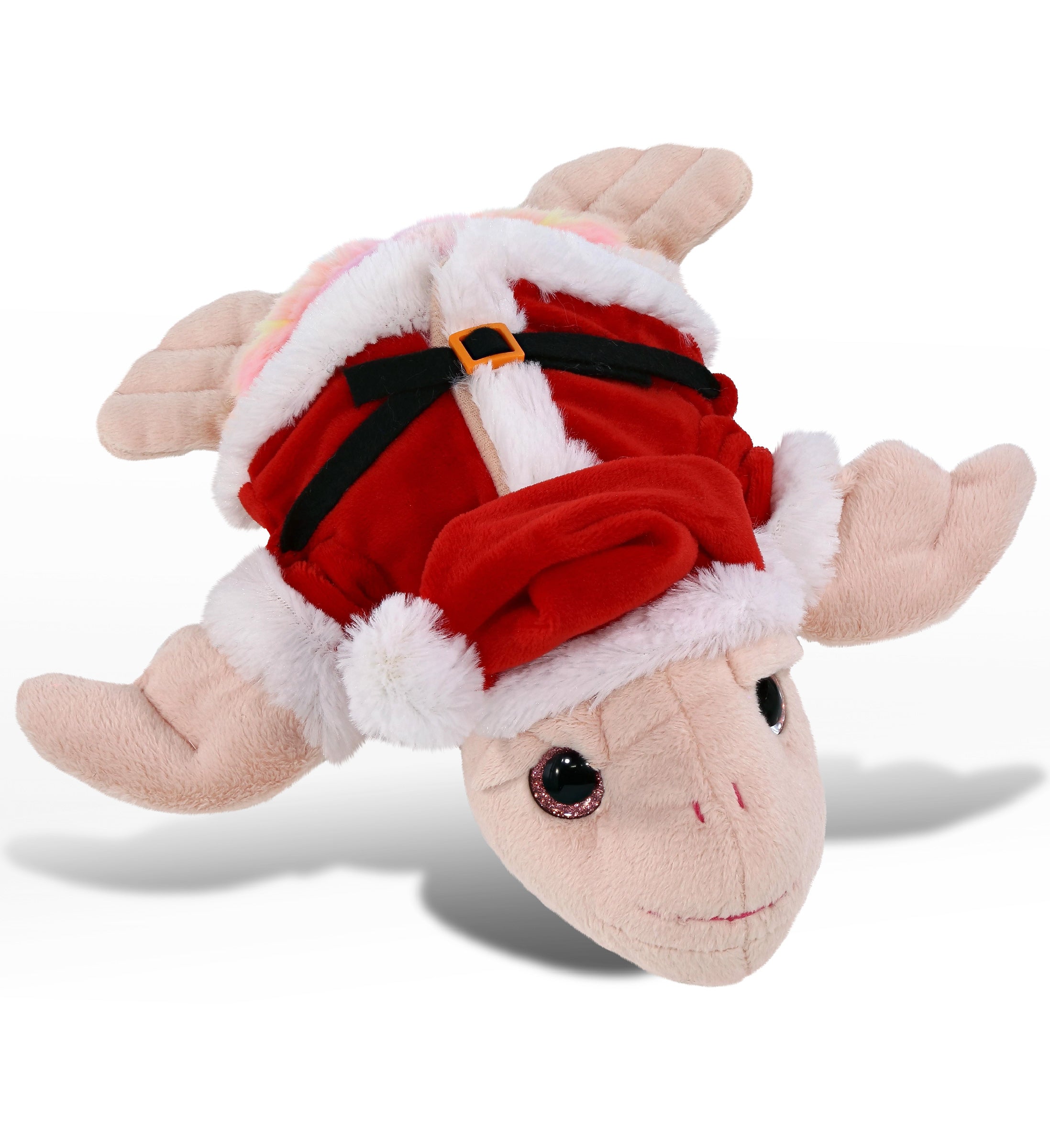 PLUSH SANTA - SUPER-SOFT PLUSH - RAINBOW PINK SEA TURTLE 10"
