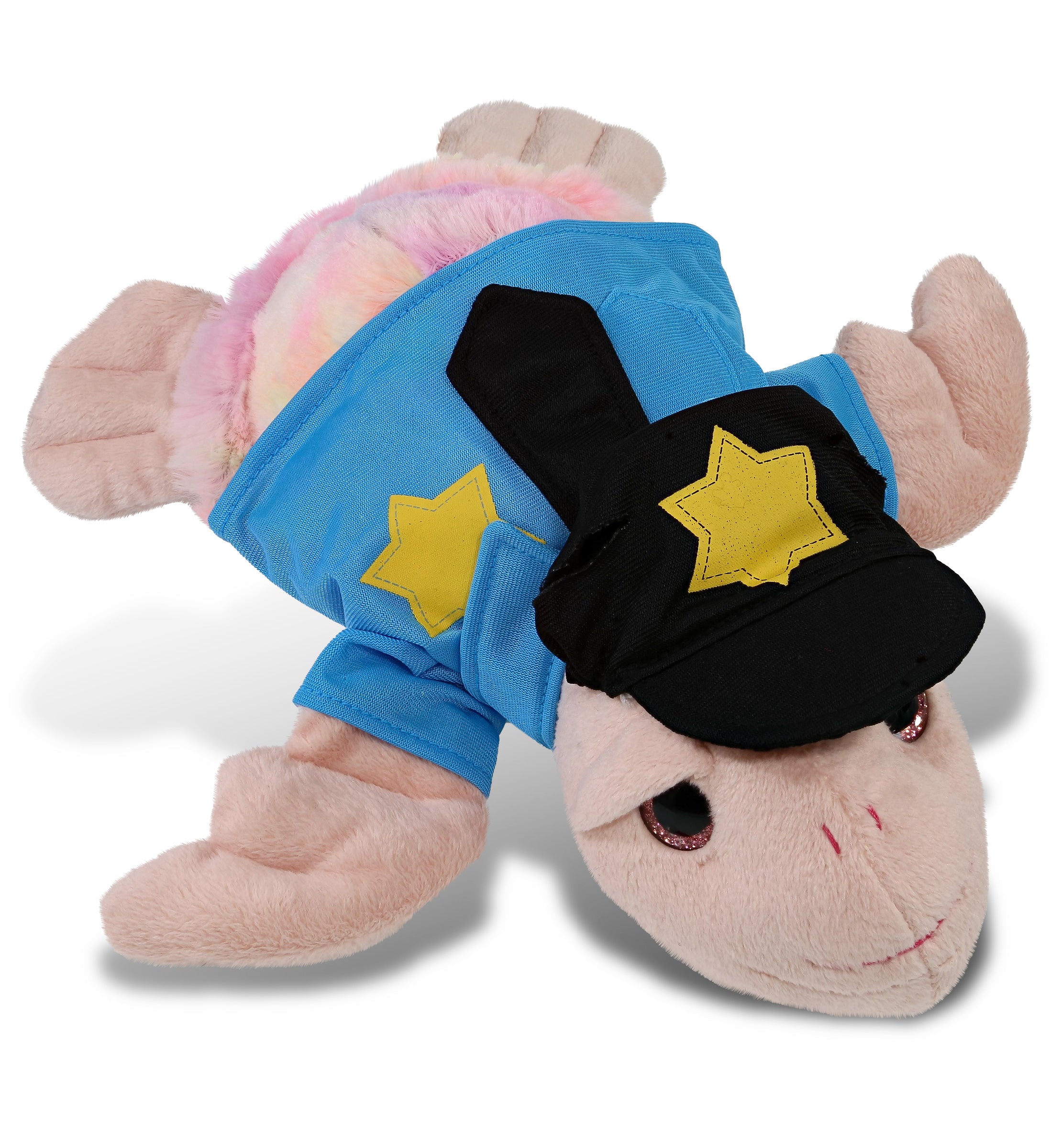 PLUSH POLICE - SUPER-SOFT PLUSH - RAINBOW PINK SEA TURTLE 10"