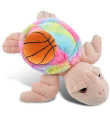 PLUSH BASKETBALL - SUPER-SOFT PLUSH - RAINBOW PINK SEA TURTLE 10"