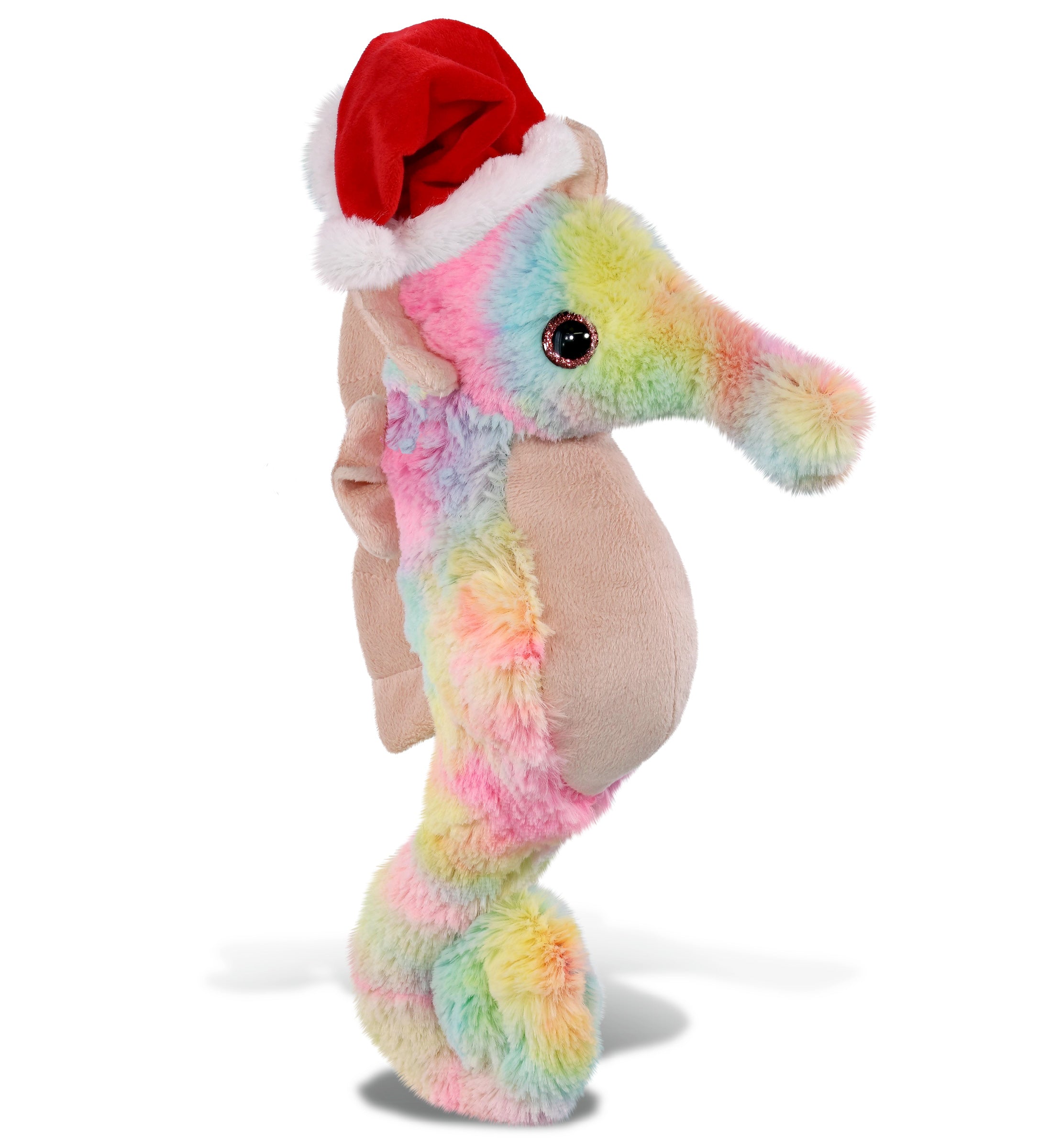 PLUSH SANTA - SUPER-SOFT PLUSH - RAINBOW SEAHORSE 15"