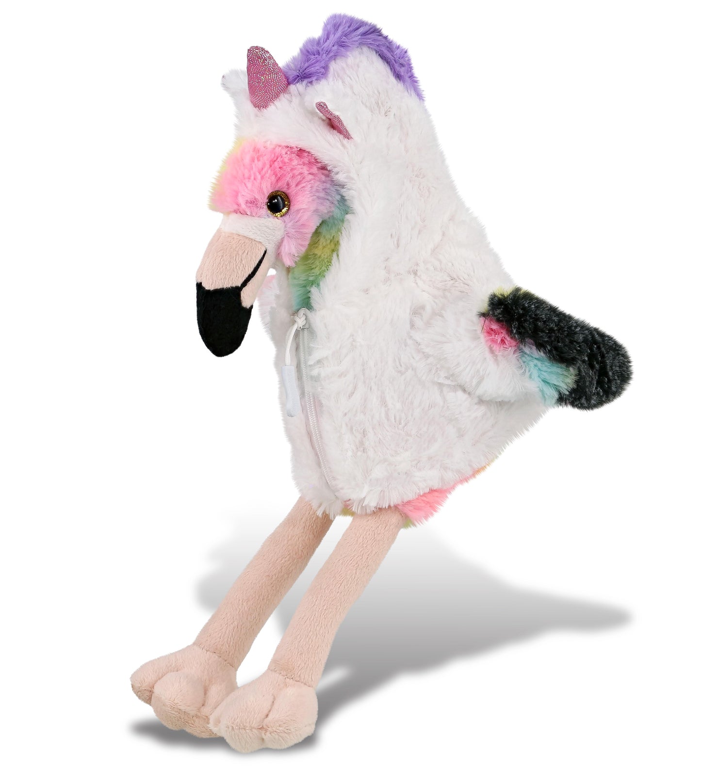PLUSH UNICORN - SUPER-SOFT PLUSH - RAINBOW FLAMINGO 8"