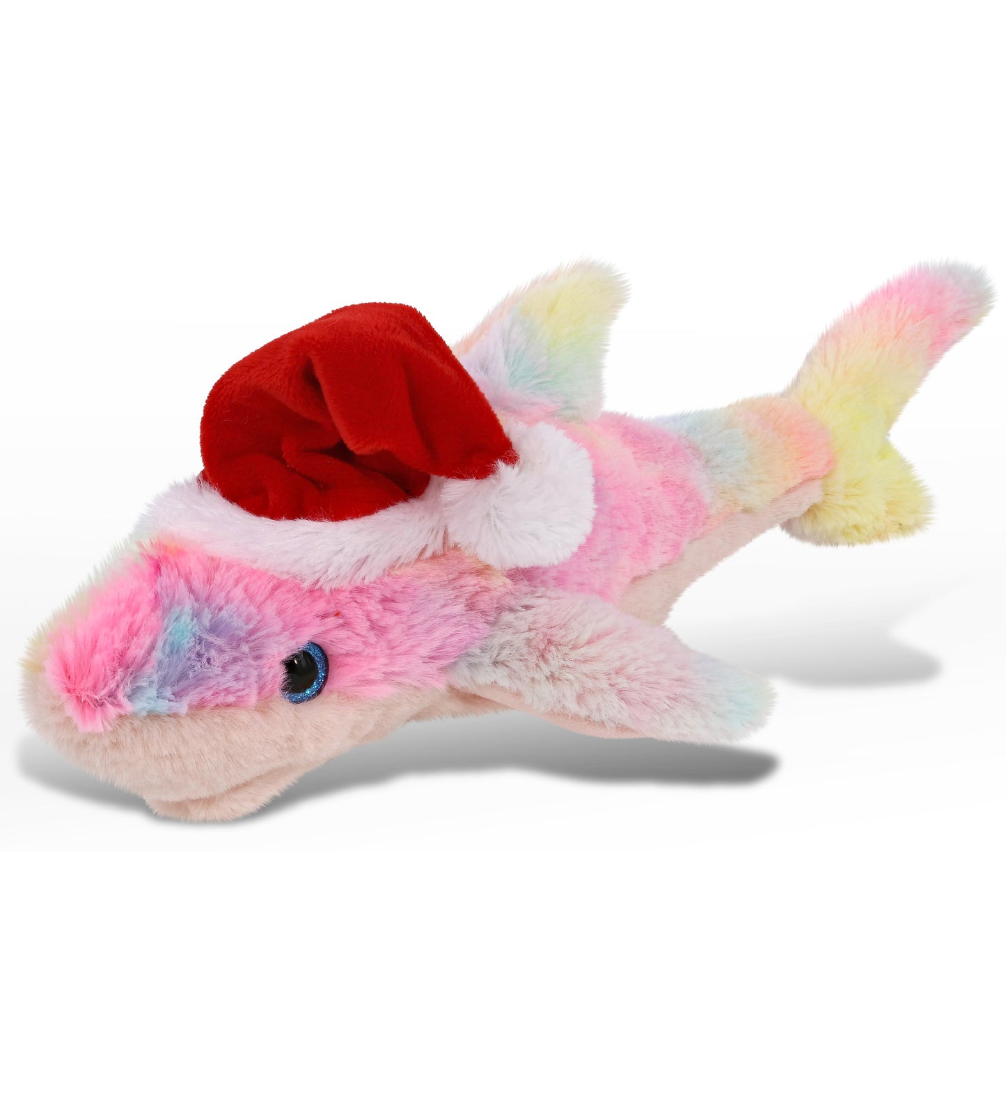 PLUSH SANTA - SUPER-SOFT PLUSH - RAINBOW SHARK SMALL 14"