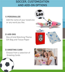 SUPER-SOFT PLUSH - RAINBOW SHARK SMALL 14" WITH SOCCER PLUSH