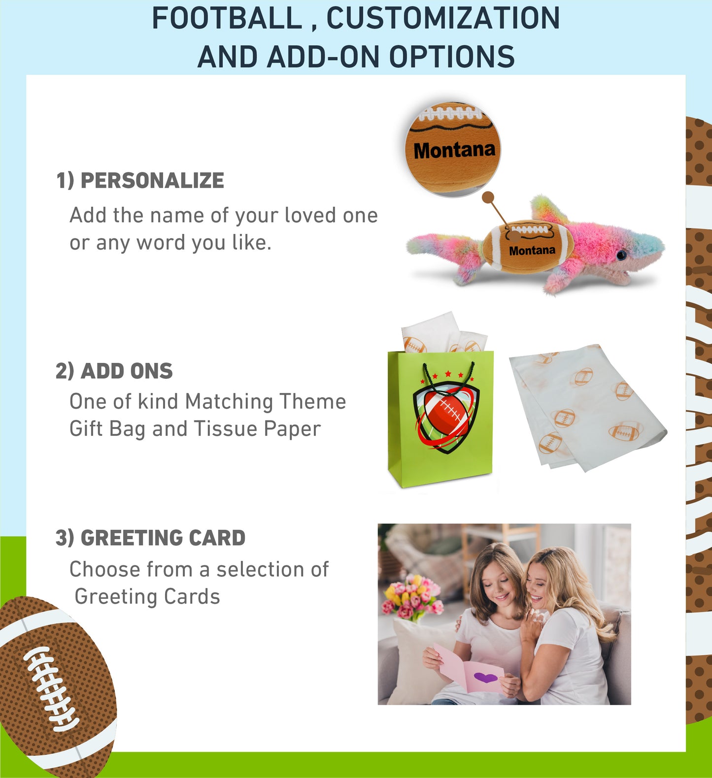 SUPER-SOFT PLUSH - RAINBOW SHARK SMALL 14" WITH FOOTBALL PLUSH