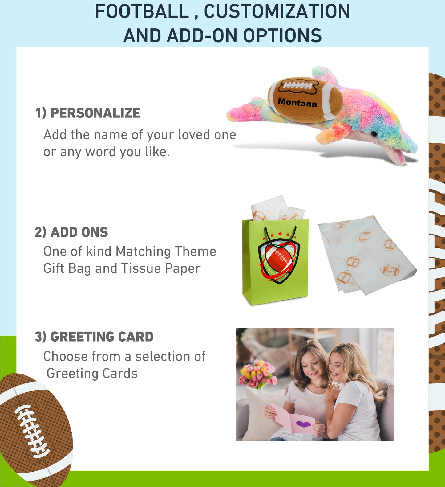 SUPER-SOFT PLUSH - RAINBOW DOLPHIN SMALL 14" WITH FOOTBALL PLUSH