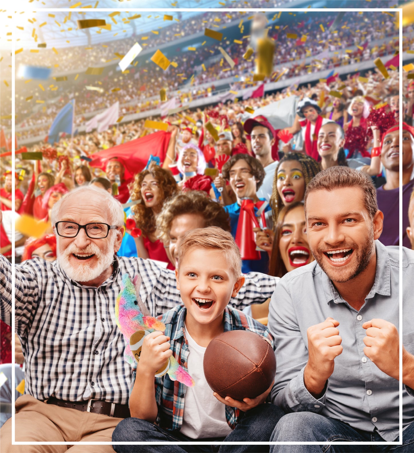 SUPER-SOFT PLUSH - RAINBOW DOLPHIN SMALL 14" WITH FOOTBALL PLUSH