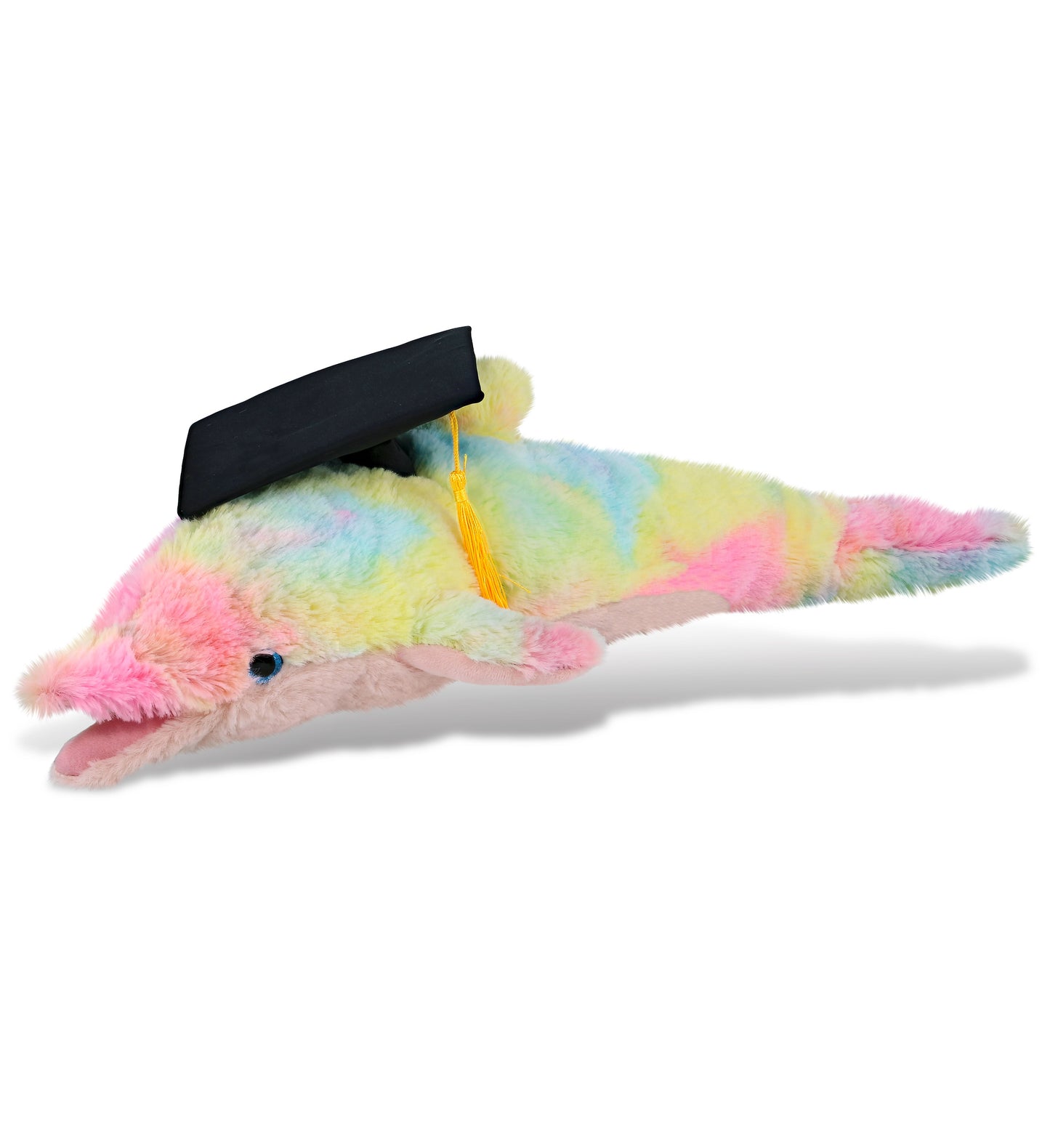 PLUSH GRADUATION - SUPER-SOFT PLUSH - RAINBOW DOLPHIN LARGE 18"