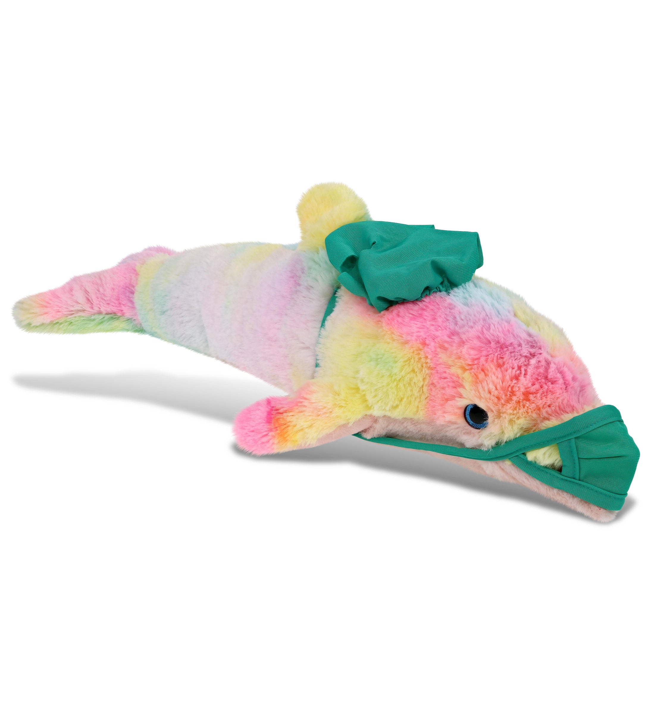 PLUSH DOCTOR - SUPER-SOFT PLUSH - RAINBOW DOLPHIN LARGE 18"