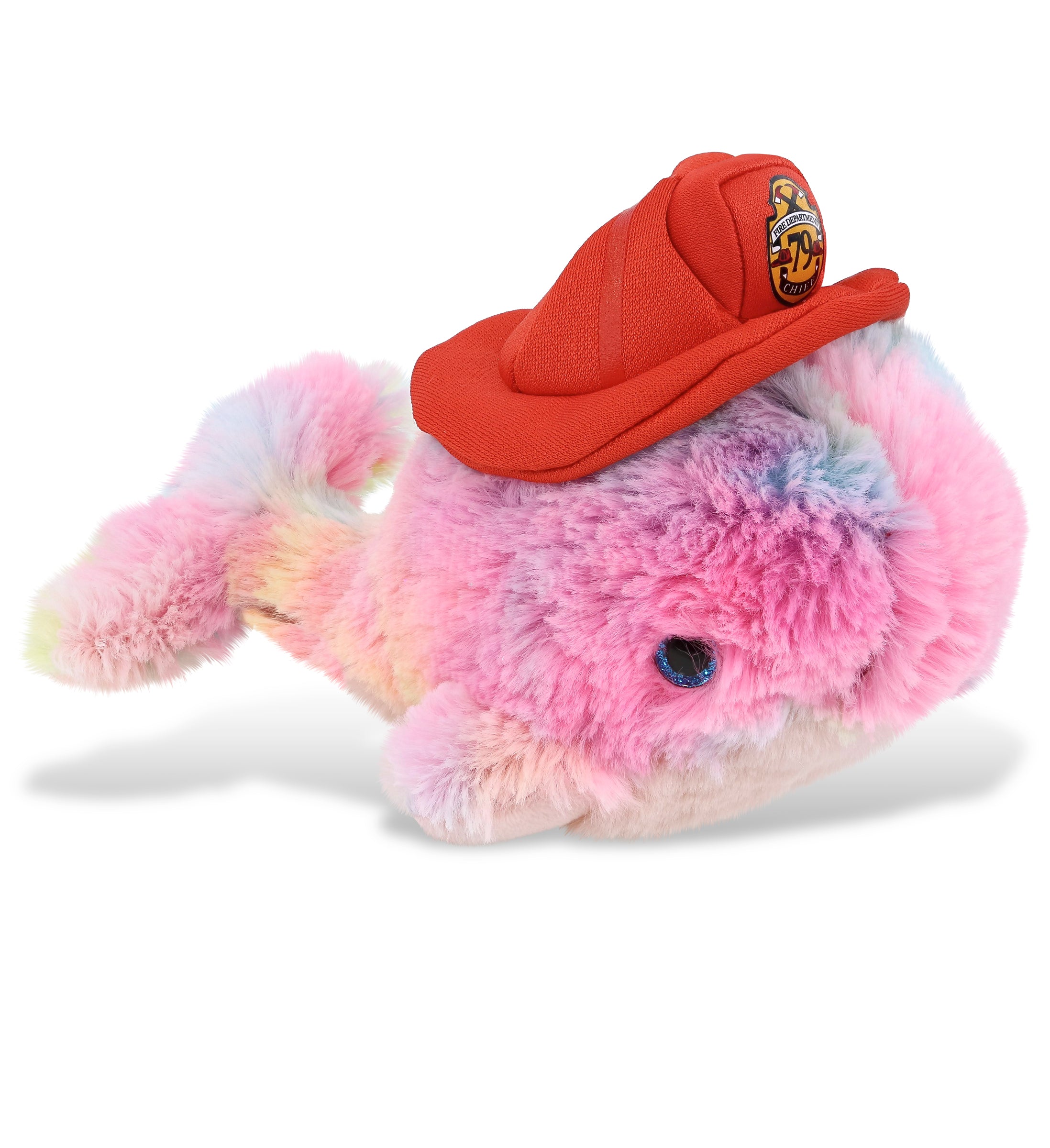 PLUSH FIREMAN - SUPER-SOFT PLUSH - RAINBOW WHALE SMALL 7"