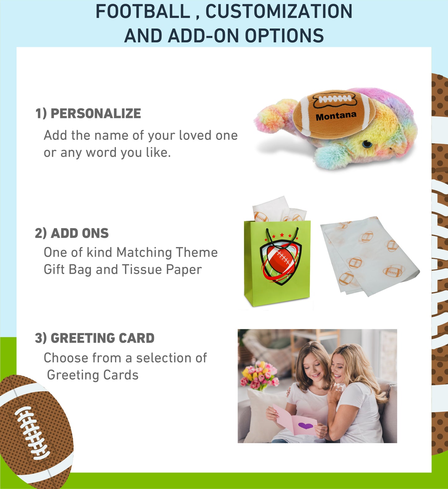 SUPER-SOFT PLUSH - RAINBOW WHALE SMALL 7" WITH FOOTBALL PLUSH