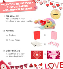 PLUSH I LOVE YOU RED HEART - SUPER-SOFT PLUSH - RAINBOW WHALE SMALL 7"