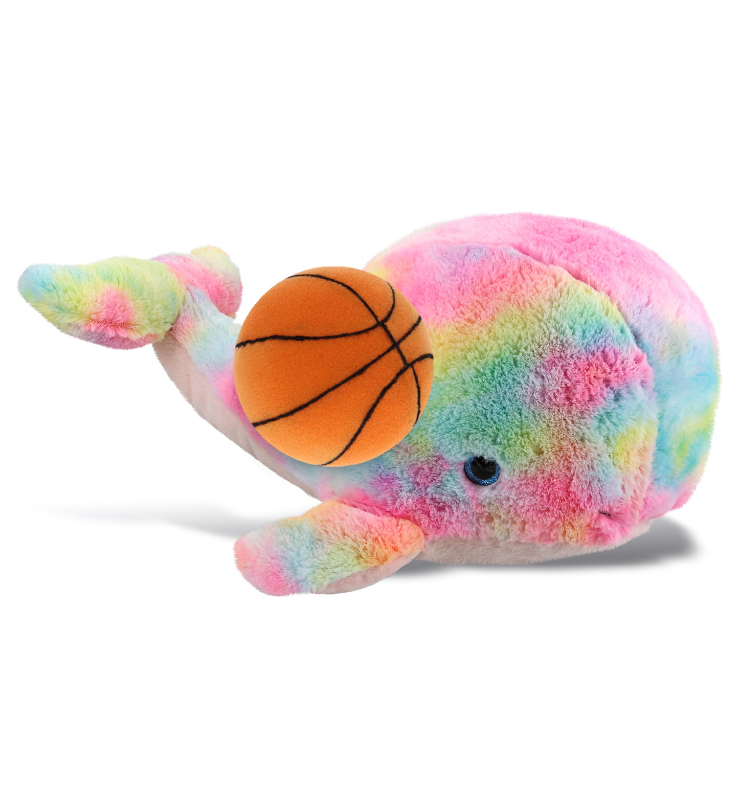 PLUSH BASKETBALL - SUPER-SOFT PLUSH - RAINBOW WHALE XL 15"