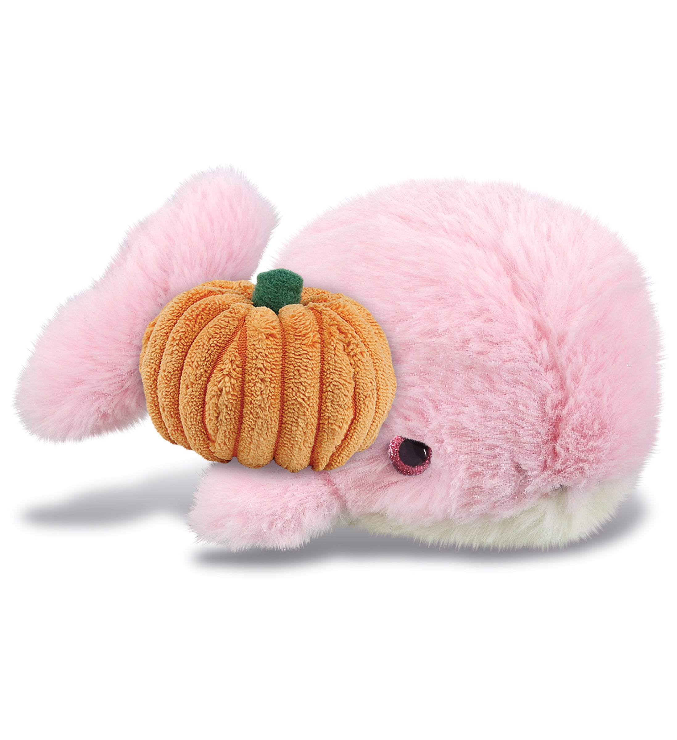 PLUSH PUMPKIN - SUPER-SOFT PLUSH - PINK WHALE SMALL 7"