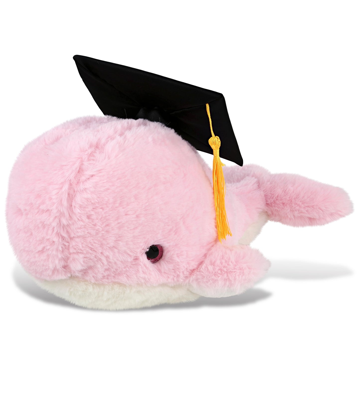 PLUSH GRADUATION - SUPER-SOFT PLUSH - PINK WHALE LARGE 13"