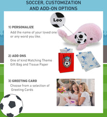 SUPER-SOFT PLUSH - PINK WHALE LARGE 13" WITH SOCCER PLUSH