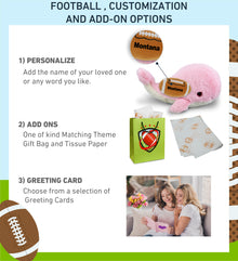 SUPER-SOFT PLUSH - PINK WHALE LARGE 13" WITH FOOTBALL PLUSH