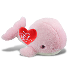 PLUSH I LOVE YOU RED HEART - SUPER-SOFT PLUSH - PINK WHALE LARGE 13"