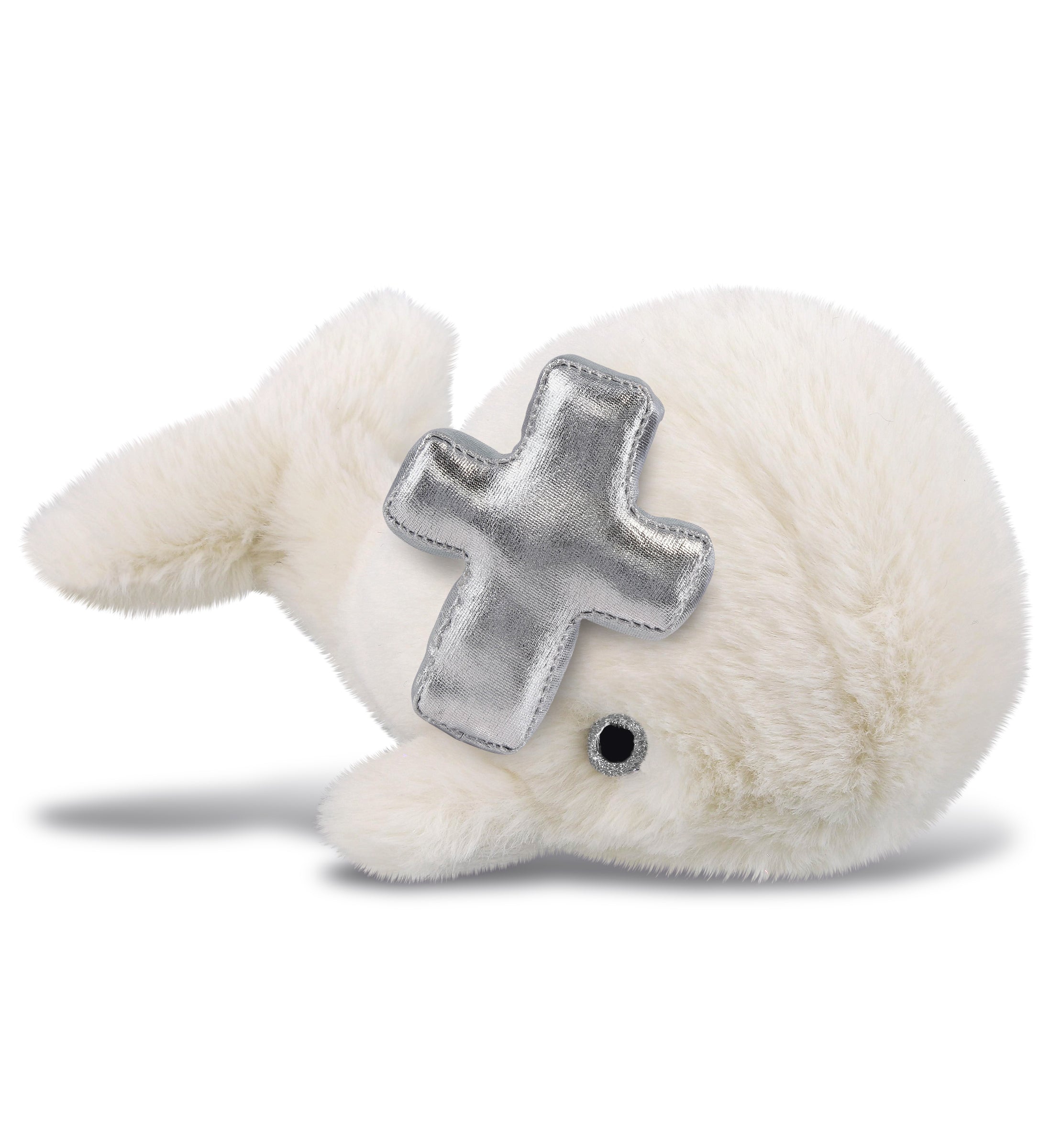 PLUSH CROSS - SUPER-SOFT PLUSH - WHITE WHALE SMALL 7"