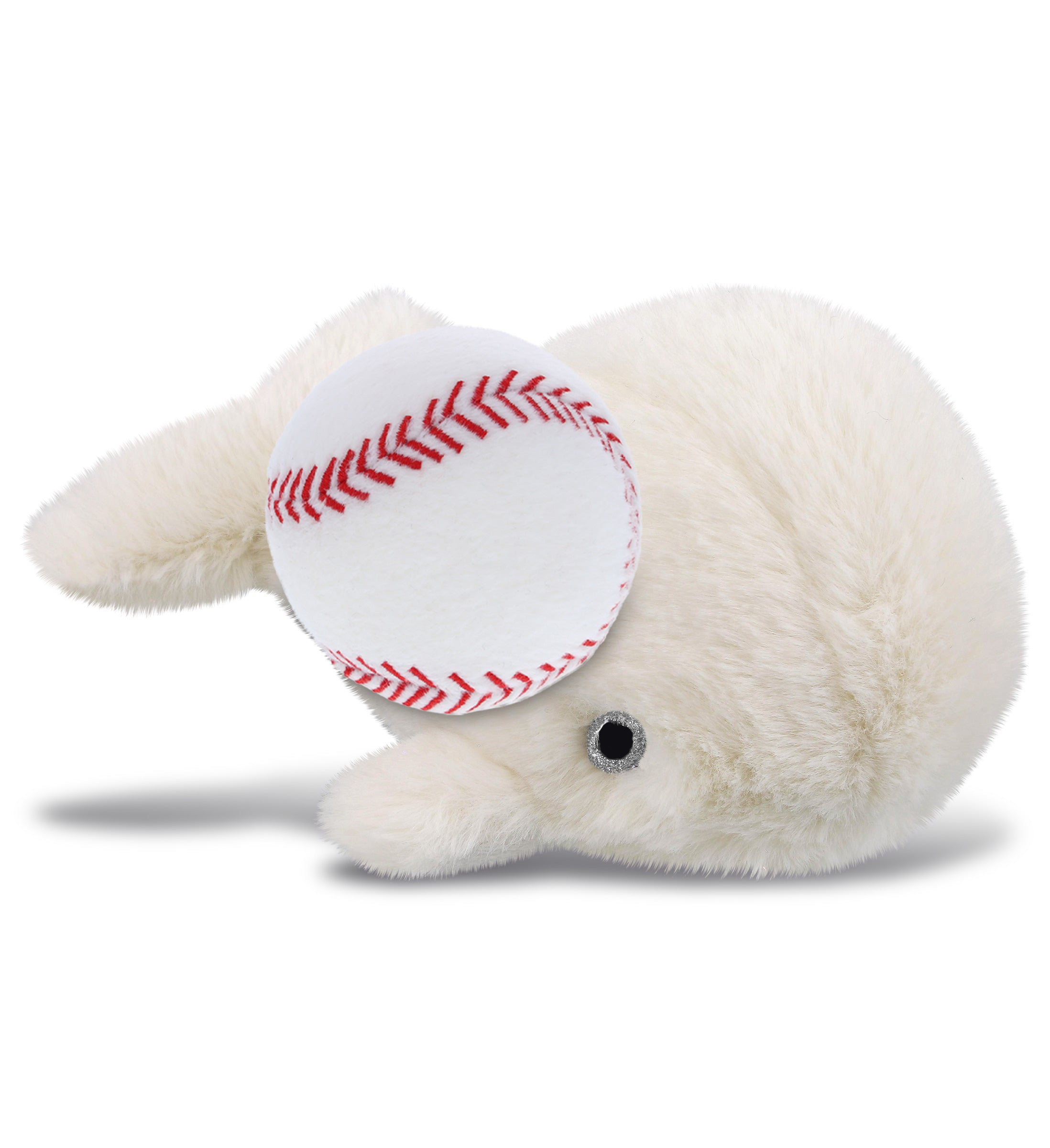 PLUSH BASEBALL - SUPER-SOFT PLUSH - WHITE WHALE SMALL 7"