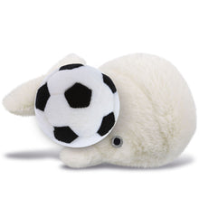 SUPER-SOFT PLUSH - WHITE WHALE SMALL 7" WITH SOCCER PLUSH