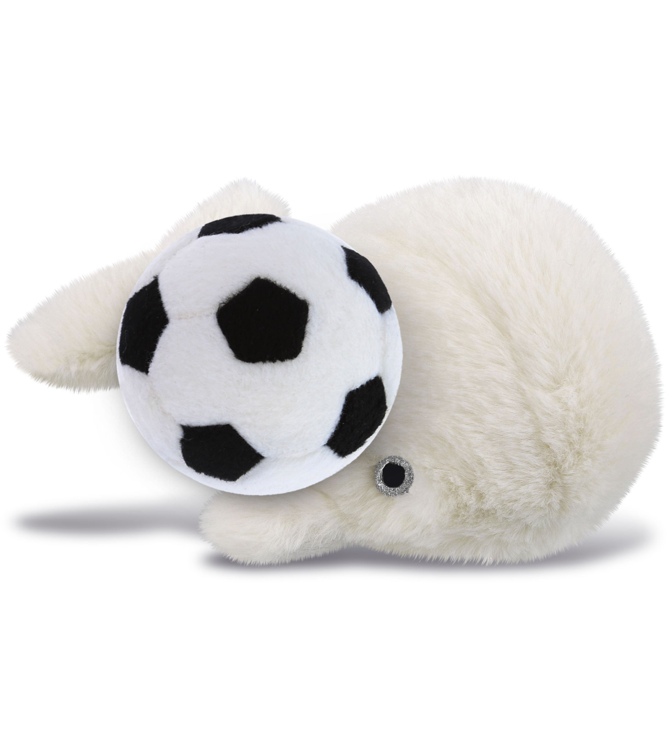 SUPER-SOFT PLUSH - WHITE WHALE SMALL 7" WITH SOCCER PLUSH