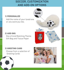 SUPER-SOFT PLUSH - WHITE WHALE LARGE 13" WITH SOCCER PLUSH