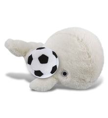 SUPER-SOFT PLUSH - WHITE WHALE LARGE 13" WITH SOCCER PLUSH