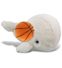 PLUSH BASKETBALL - SUPER-SOFT PLUSH - WHITE WHALE LARGE 13"