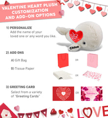 PLUSH I LOVE YOU RED HEART - SUPER-SOFT PLUSH - WHITE WHALE LARGE 13"