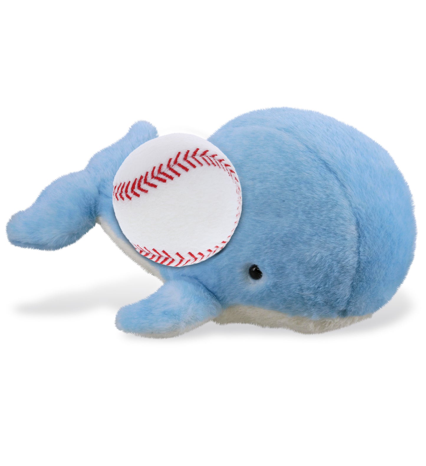 PLUSH BASEBALL - SUPER-SOFT PLUSH - BLUE WHALE LARGE 13"