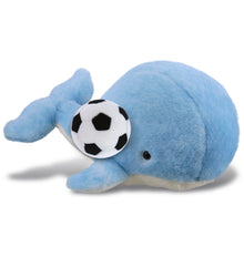 SUPER-SOFT PLUSH - BLUE WHALE LARGE 13" WITH SOCCER PLUSH