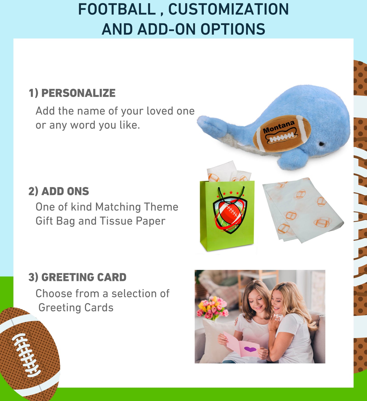 SUPER-SOFT PLUSH - BLUE WHALE LARGE 13" WITH FOOTBALL PLUSH