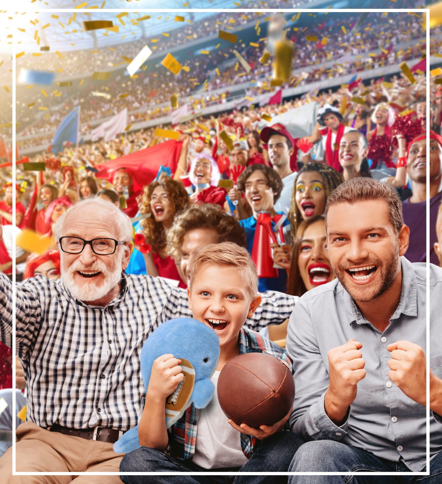 SUPER-SOFT PLUSH - BLUE WHALE LARGE 13" WITH FOOTBALL PLUSH